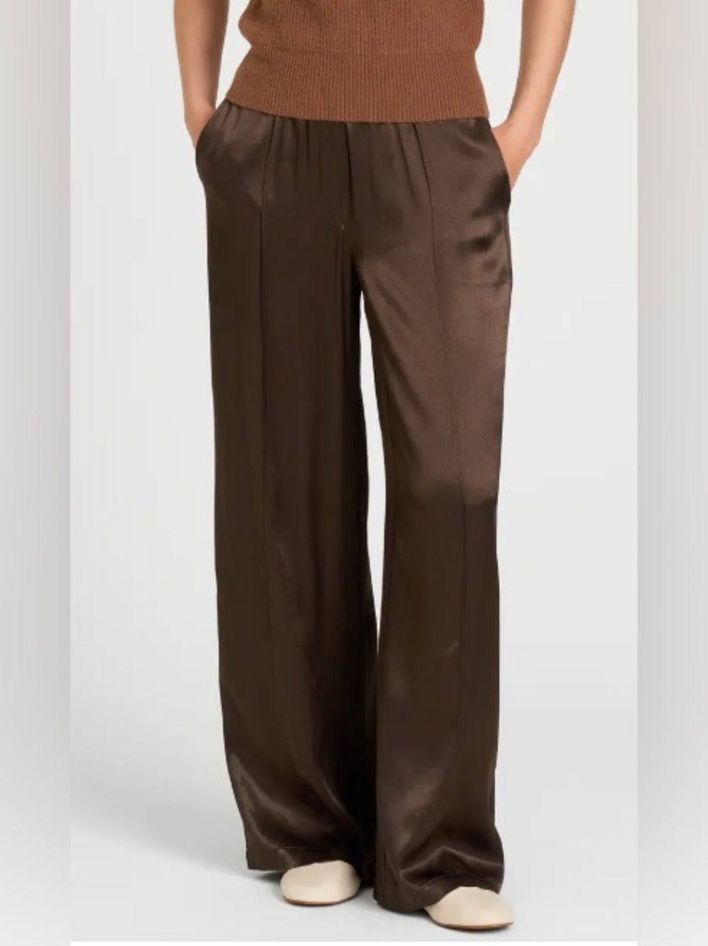 Livingston Wide Leg Satin Pants WAYF